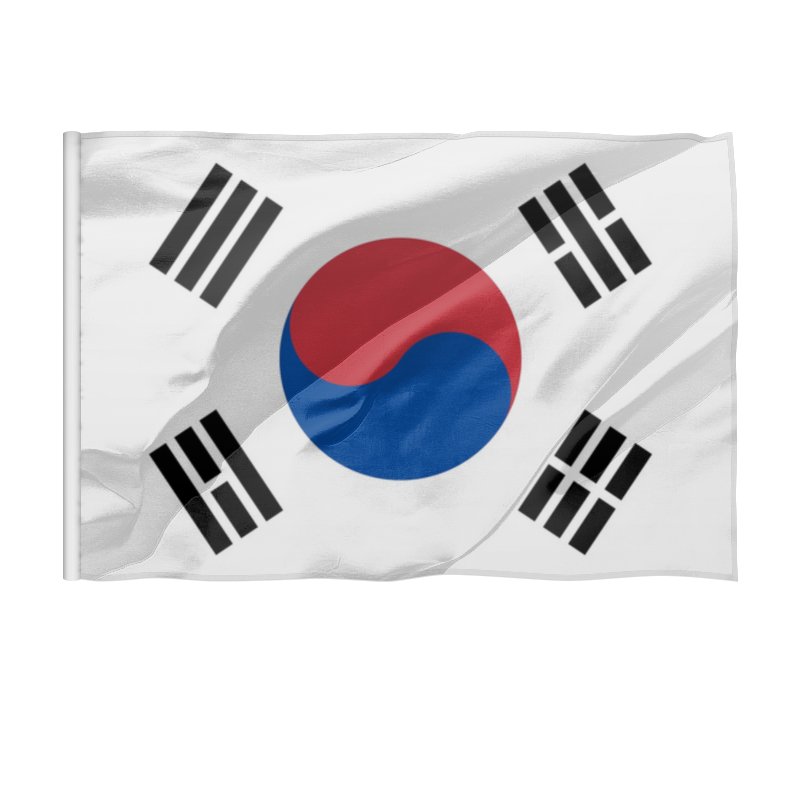 Printio Флаг 150×100 см Южная корея